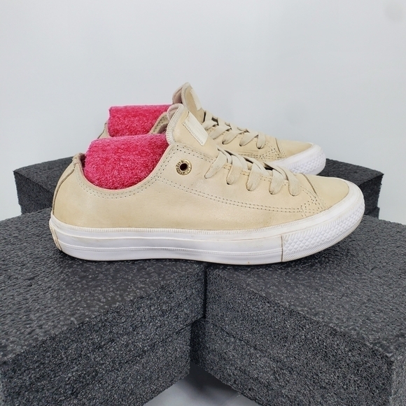 Converse Chuck II Craft Leather Low Top Women 7 Shoes 555956C Sneakers - Picture 8 of 14